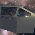 Fighter Jet Cockpit Interior With High Tech Displays In Starry Space 3d model