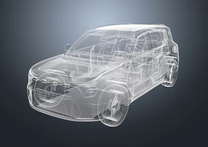 car transparent car 3d model