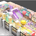 Colorful Playground Design Featuring Carousel Tents Balloons And Interactive Game Areas
