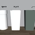 Modern Vertical Basin Wash Table Vertical Basin Vertical Column Basin Vertical Basin Wash Table Tray 3d model