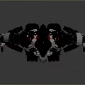 Futuristic Robot Game Movie Character With Black Yellow Mechanical Armor Design