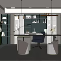 Modern study 3d model
