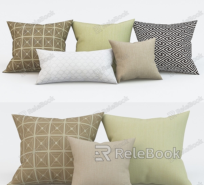 Pillow Simple Nordic Green Light Luxury Living Room Soft Sofa Cushion Model Room model