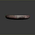 Unique Wood And Stone Decorative Sculpture With Red White Orange Marble Texture And Shape