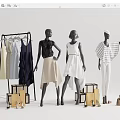 Modern Model Clothing Store Model Bags 3d model