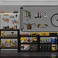 Organized Garage With Pegboard Wall Tools Storage Shelves Bins And Hanging Bicycle