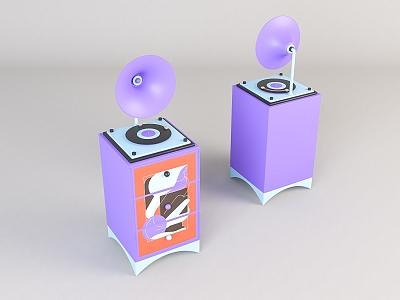 Modern vinyl record cabinet model