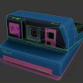 Polaroid Now Plus Instant Camera in Blue and Pink with Lens and Flash Component