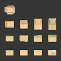Stylish Square Storage Boxes In Gold And Copper For Household Organization