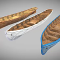Brown White And Blue Wooden Boats Showcasing Classic Design And Sturdy Structure