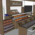 Dessert Shop Interior Design With Wooden Decor Display Cases Pastries And Bar Stools