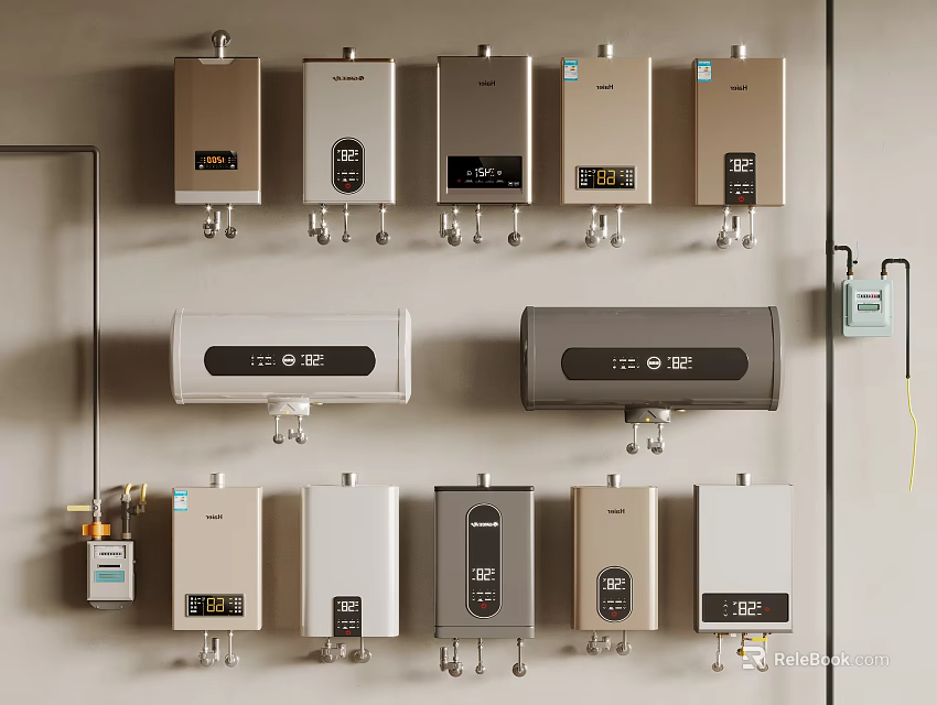 Home Electrical Appliances Wall Mounted Water Heaters With Various Models And Designs 3d model 