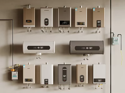 Home Electrical Appliances Wall Mounted Water Heaters With Various Models And Designs 3d model