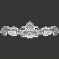Futuristic Cosmic Spaceship Model With Geometric Structure And Crystal Elements For Interstellar Exploration 3d model