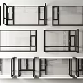 windows casement windows floor-to-ceiling windows bay windows balcony floor-to-ceiling windows doors and windows broken bridge aluminum windows 3d model