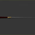 Traditional Sword With Red Handle Golden Decorations And Silver Blade Elegant Design