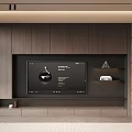 Modern Wooden TV Stand Interior Design With Built-in TV Display Shelf And Storage Drawers
