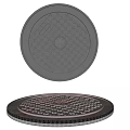 Road Infrastructure Essential Circular Cast Iron Manhole Covers With Textured Surface And Urban Drainage Use