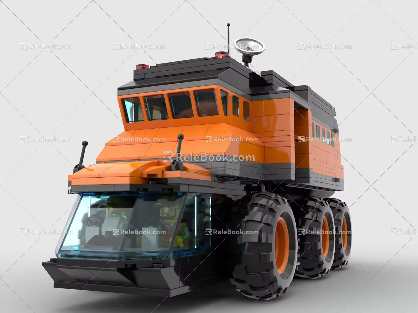 LEGO Toy Blocks Mobile Fortress RV Heavy Duty RV 3d model