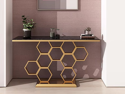 Light Luxury Entrance Cabinet Creative Entrance Cabinet Entrance Table Jewelry 3d model