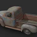 Vintage Rusty Classic Truck With Old Weathered Exterior And Retro Design Elements