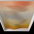 Layered Wavy Colorful Ceiling Design With Multiple Tones And Modern Structure