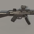 Detailed Classic Rifle With Mounted Scope And Metal Body Design