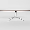 Oval Dining Table Modern Dining Table 3d model