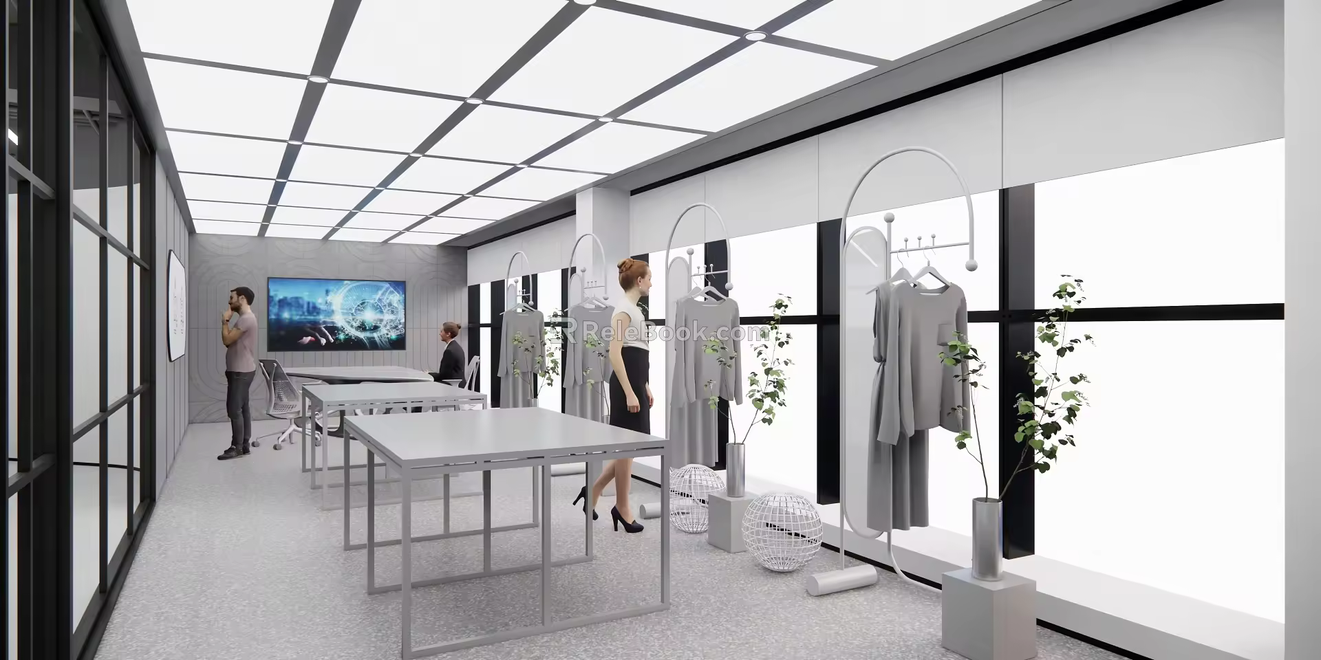 Other office area SU model 3d model