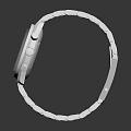 Luxury Silver Metal Strap Watch With Black Dial And Elegant Design