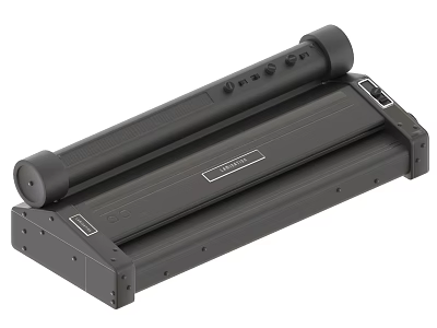 Durable Black Industrial Roller Equipment With Compact Design And Control Panel 3d model