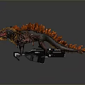 Fierce Dragon Creature With Fiery Red Scales And Extended Wings