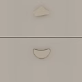 Elegant Modern Chest of Drawers with Light Colored Finish and Gold Handles