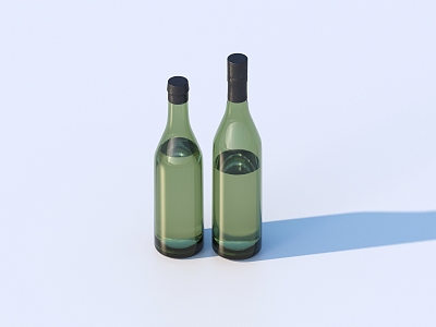 Wine Bottle Liquor Food Kitchen Supplies model