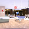 Beauty Hair Salon With Mannequin Heads Displaying Wigs Modern Interior Setup
