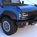 Blue Off Road Vehicle With White Roof Tent And Ladder For Camping Adventure