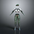 Green And White Everyday Uniform Clothing Set With Hat Top Pants Gloves Boots