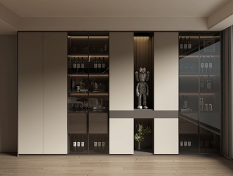 Home Wine Cabinet 3d model