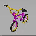 Colorful Kids Bike With Pink Frame Yellow Handlebars And Yellow Wheels