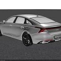 Silver Modern Sedan With Sleek Body Lines Black Wheels And Stylish Front Grille