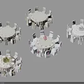 Elegant Dining Table Sets With Round Tables Chairs And Floral Centerpieces