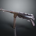 High Quality Vintage Submachine Gun Featuring Detailed Metal Design Long Barrel And Retro Style