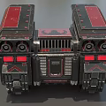 Sci Fi Armored Tank 3D Model With Red Black Futuristic Design 3d model