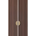 Wooden Double Doors With Various Designs Round Metal Accents And Geometric Patterns