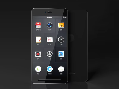 ZTE Smartphone with Illuminated Screen Displaying Various App Icons Modern Design and Clear Interface 3d model