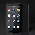 ZTE Smartphone with Illuminated Screen Displaying Various App Icons Modern Design and Clear Interface