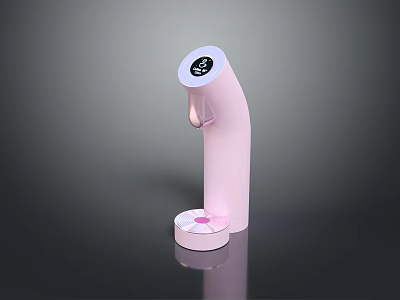 Pink Electric Instant Water Dispenser With Digital Display And Modern Design 3d model