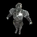 Game Movie Character With Detailed Metallic Armored Suit And Futuristic Design
