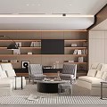 Modern Living White Sofa And Black Coffee Table Set With Patterned Armchairs Bookshelves And Floor Lamps