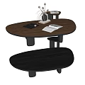 Tea Table Combination Tea Table Side Table Pendulum in Ancient Style 3d model